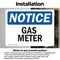 Signmission Gas Meter, 7 in W x Rectangle, Vinyl Decal OS-2PACK-NS-D-57-L-13014 - alternate 3